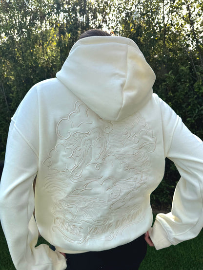 "Dream Chaser" Hoodie in Vanilla Marshmallow