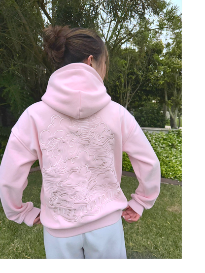 "Dream Chaser" Hoodie in Pillow Pink