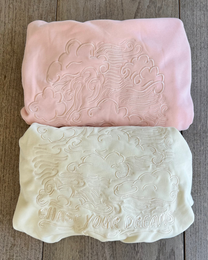 "Dream Chaser" Hoodie in Pillow Pink