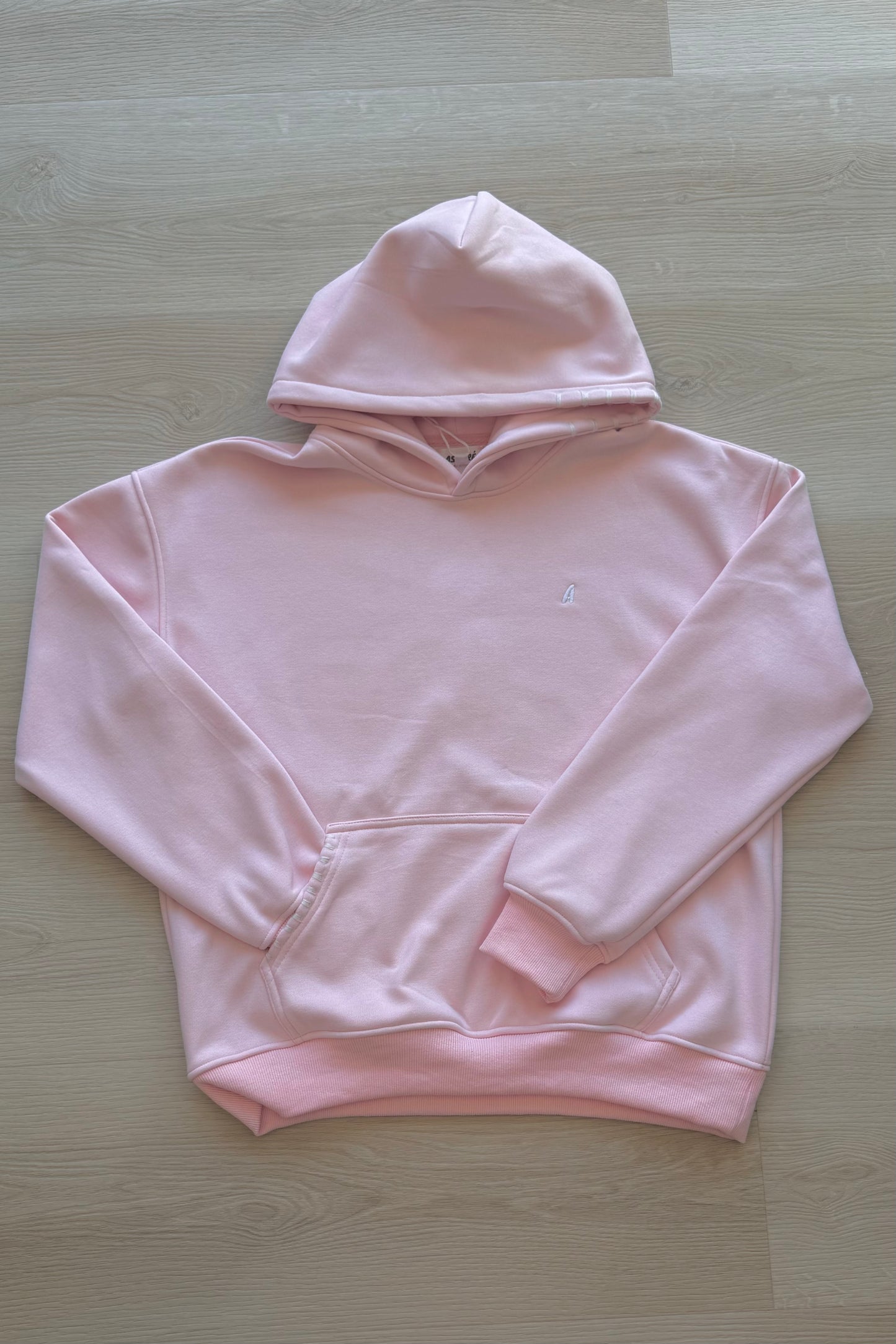 "Stitchwork" Hoodie in Pillow Pink