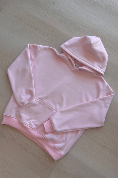 "Stitchwork" Hoodie in Pillow Pink