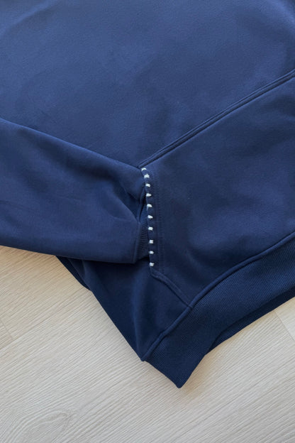 "Stitchwork" Hoodie in Ocean Navy